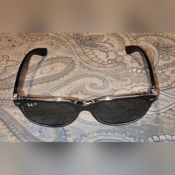 Ray-Ban RB2132 55 cm New Wayfarer Sunglasses -Blue/G Sunglasses with Dark Lenses - Picture 1 of 7